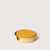 Kobon Round Leather Tray, Natural