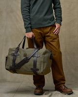 Medium Rugged Twill Duffle Bag, Otter Green