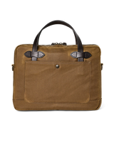 Tin Cloth Compact Briefcase, Dark Tan