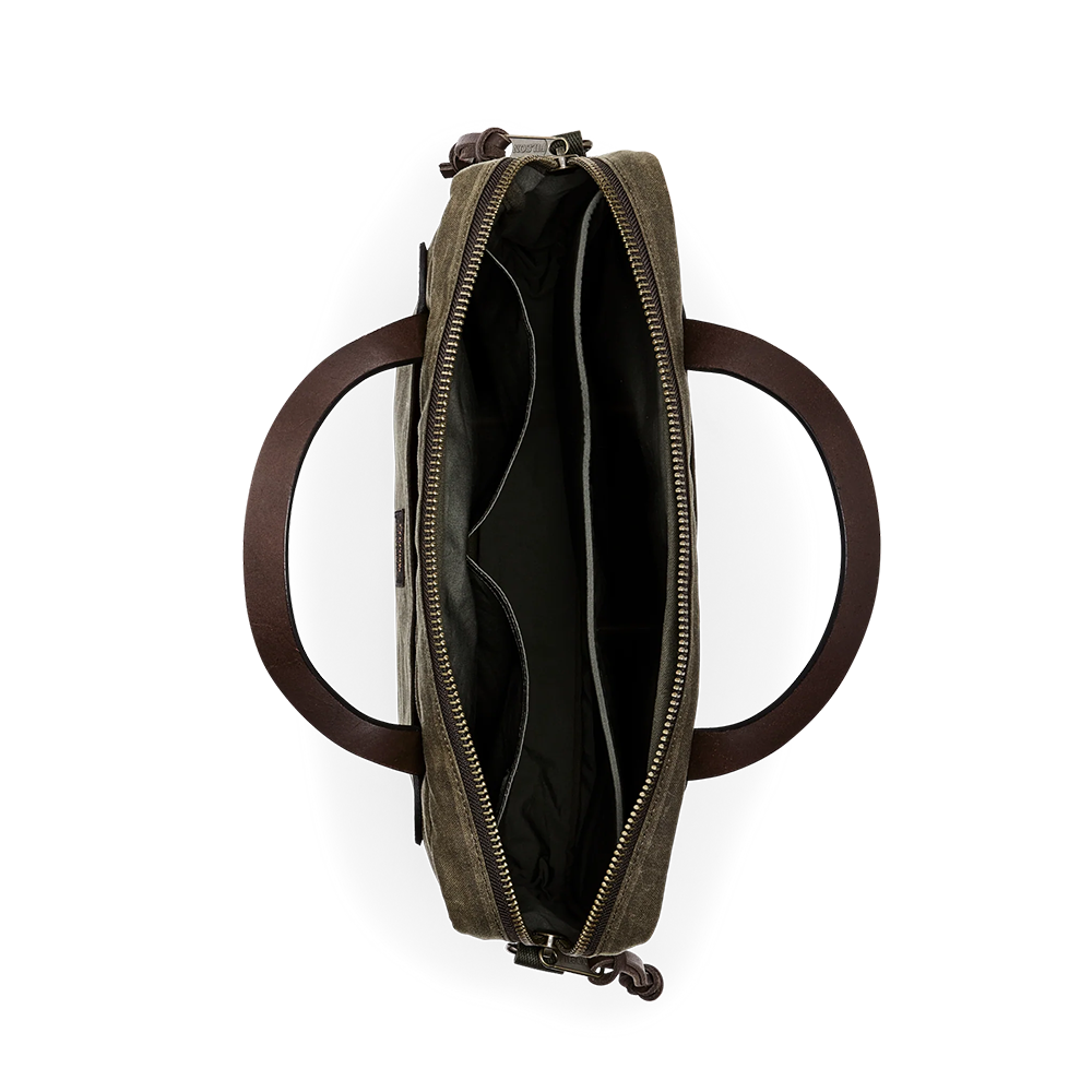 Tin Cloth Compact Briefcase, Otter Green