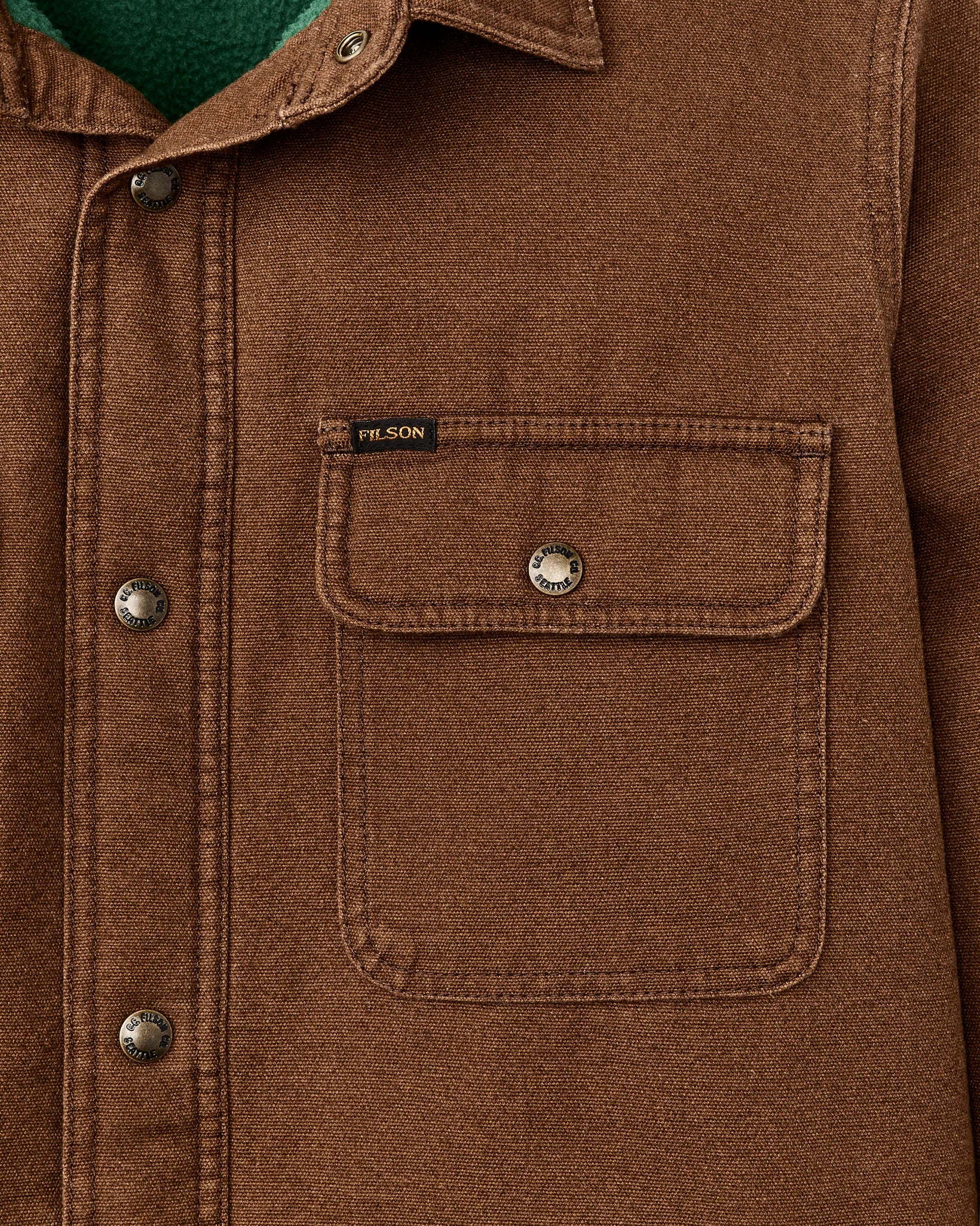 Fleece Lined Jac-Shirt, Brown
