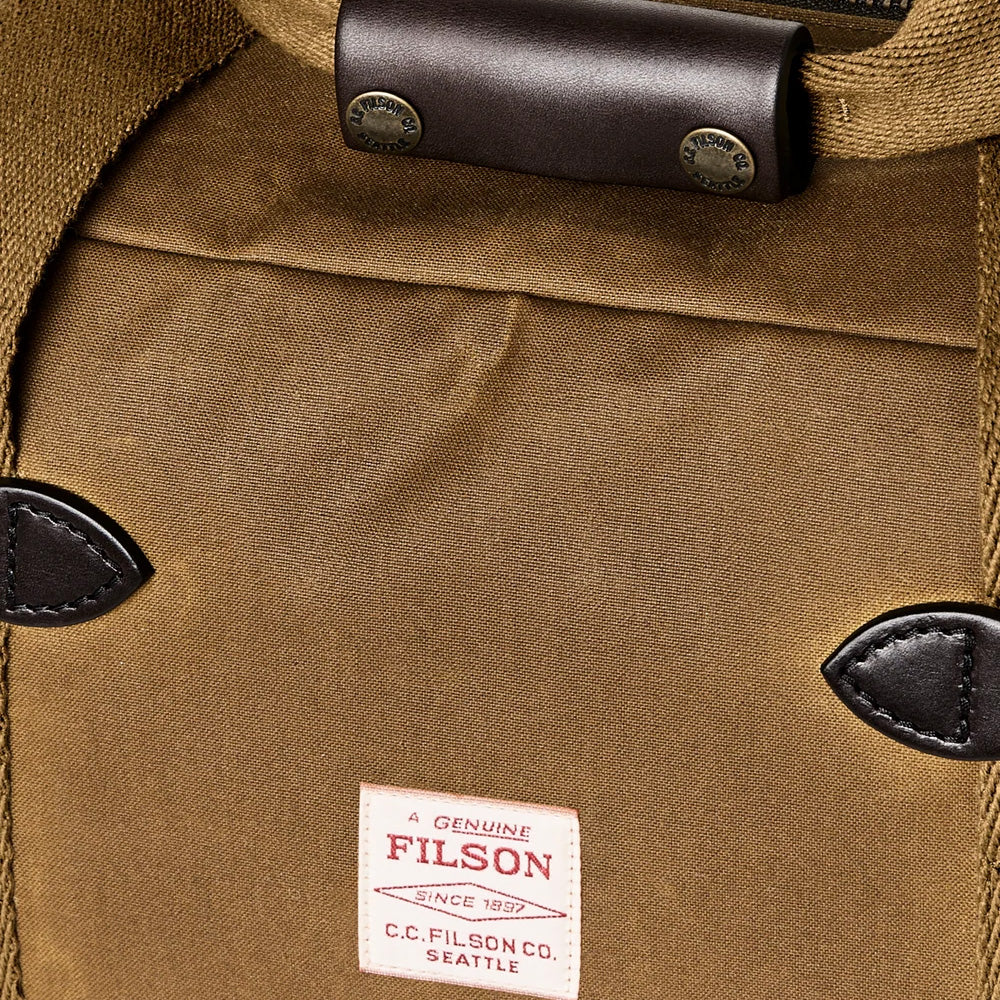 Small Tin Cloth Duffle Bag, Dark Tan
