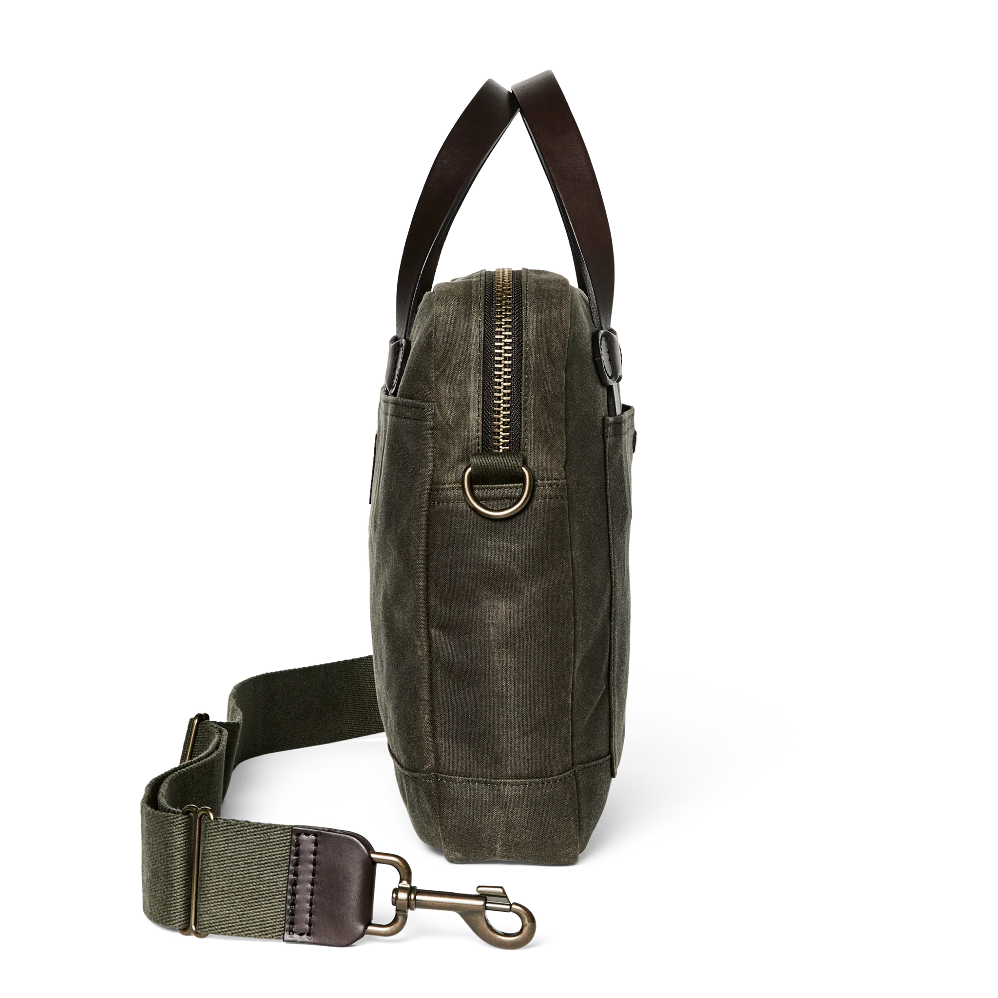 Tin Cloth Compact Briefcase, Otter Green