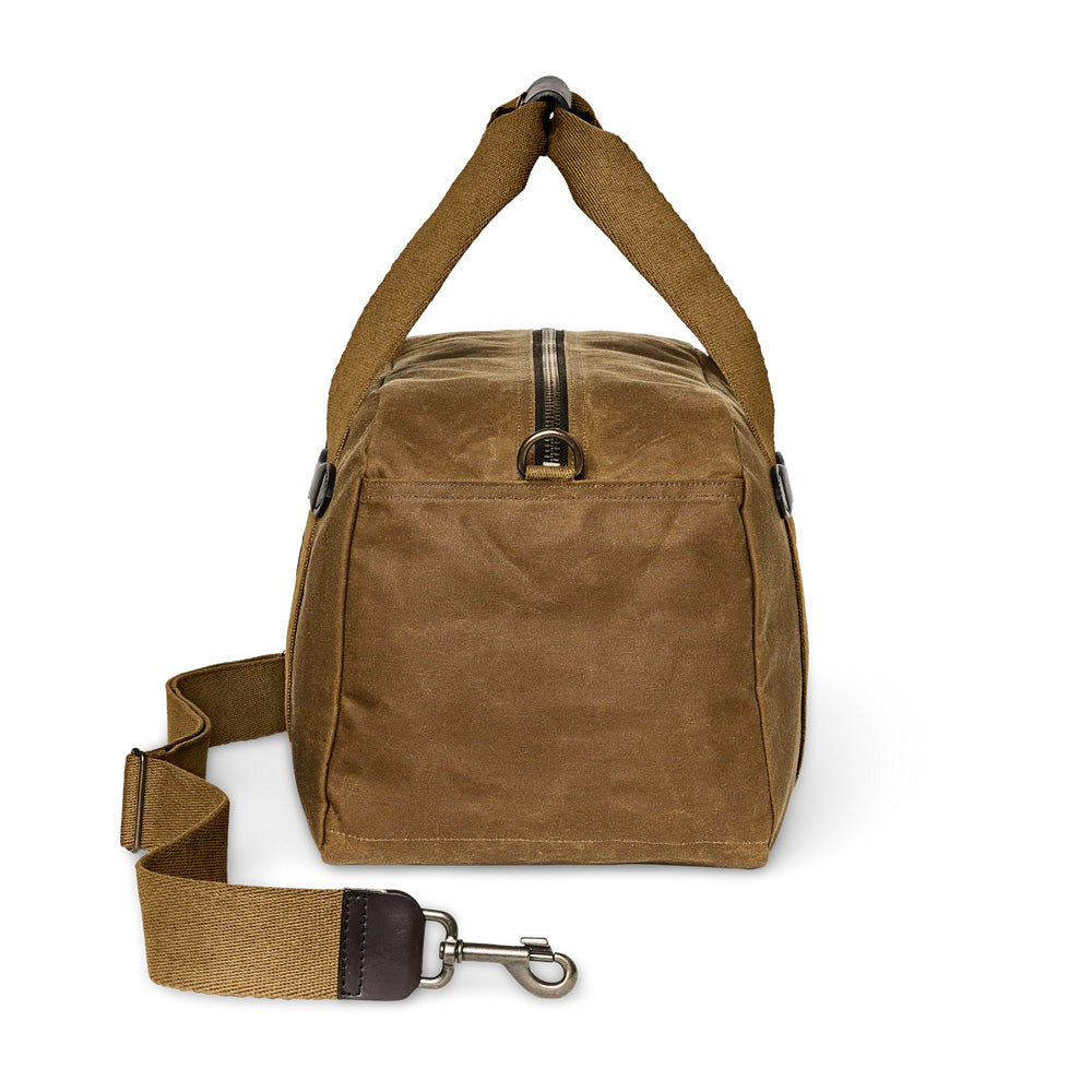 Small Tin Cloth Duffle Bag, Dark Tan