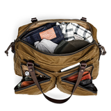 48 Hr Tin Cloth Duffle, Dark Tan and Brass