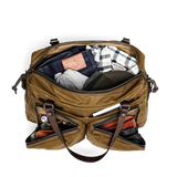 48 Hr Tin Cloth Duffle, Dark Tan and Brass