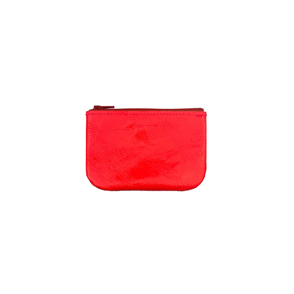 Tracey Tanner | X Small Zip Pouch, Fluoro Red Patent