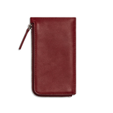 Birdy Zip Around Leather Card Case, Merlot