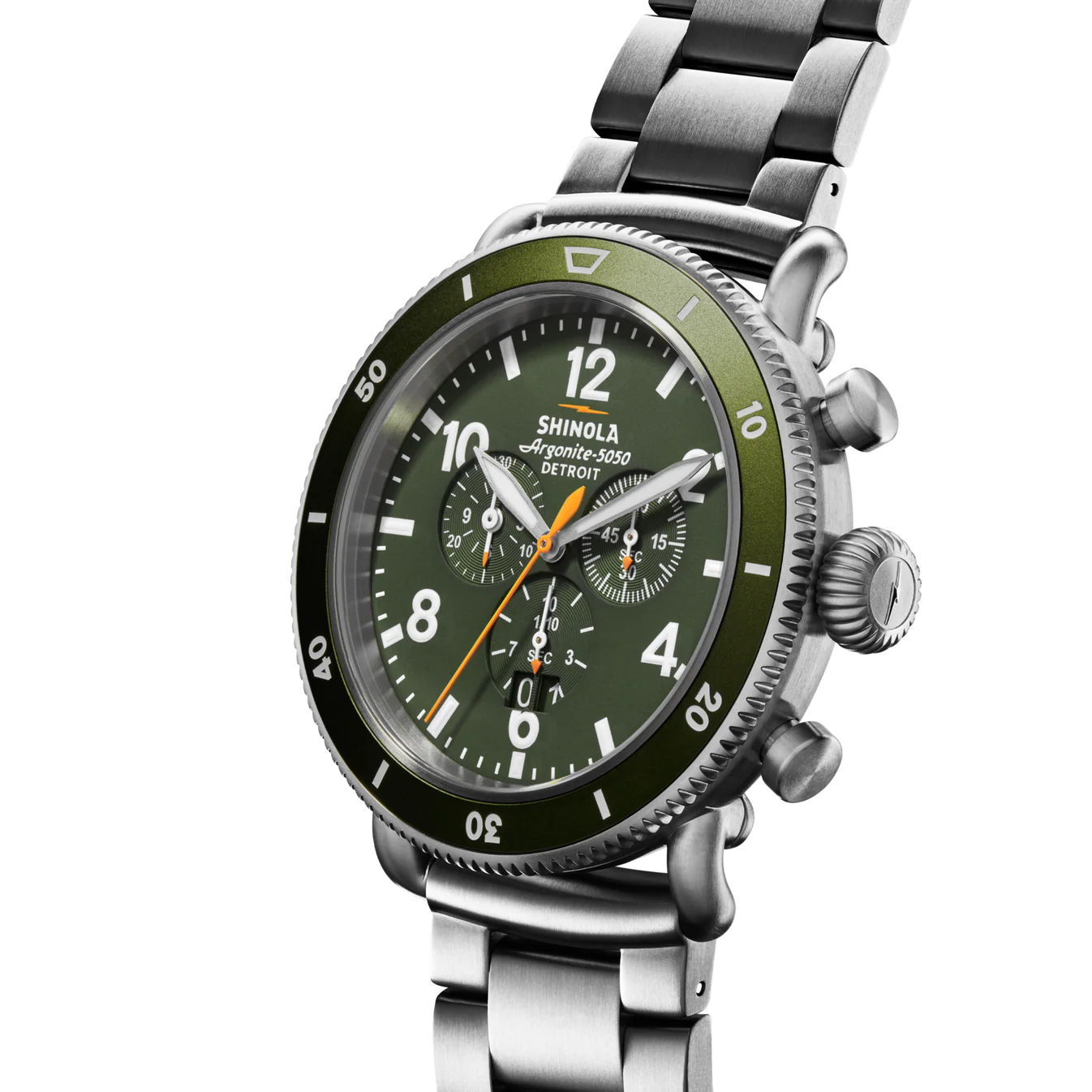 48mm Runwell Sport Chronograph Watch, Olive