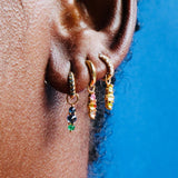 Barbed Diamond Mini Huggie Hoop Earrings