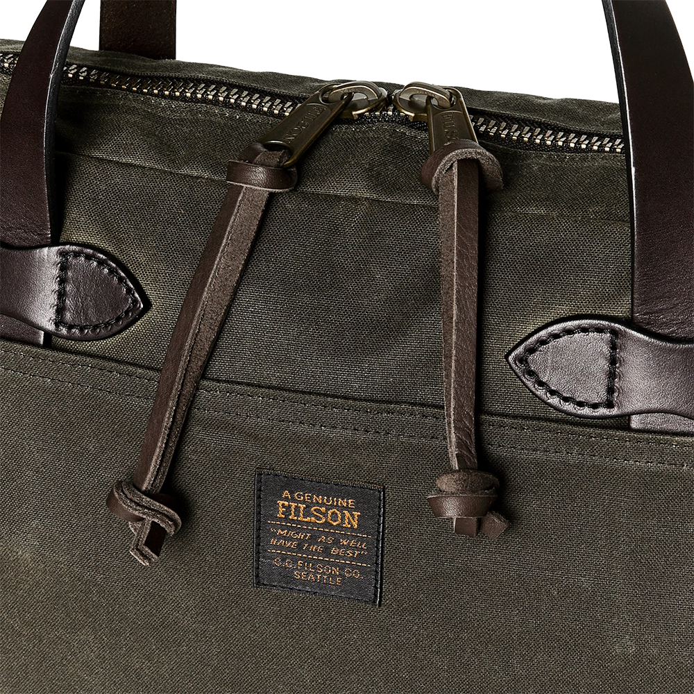 Tin Cloth Compact Briefcase, Otter Green