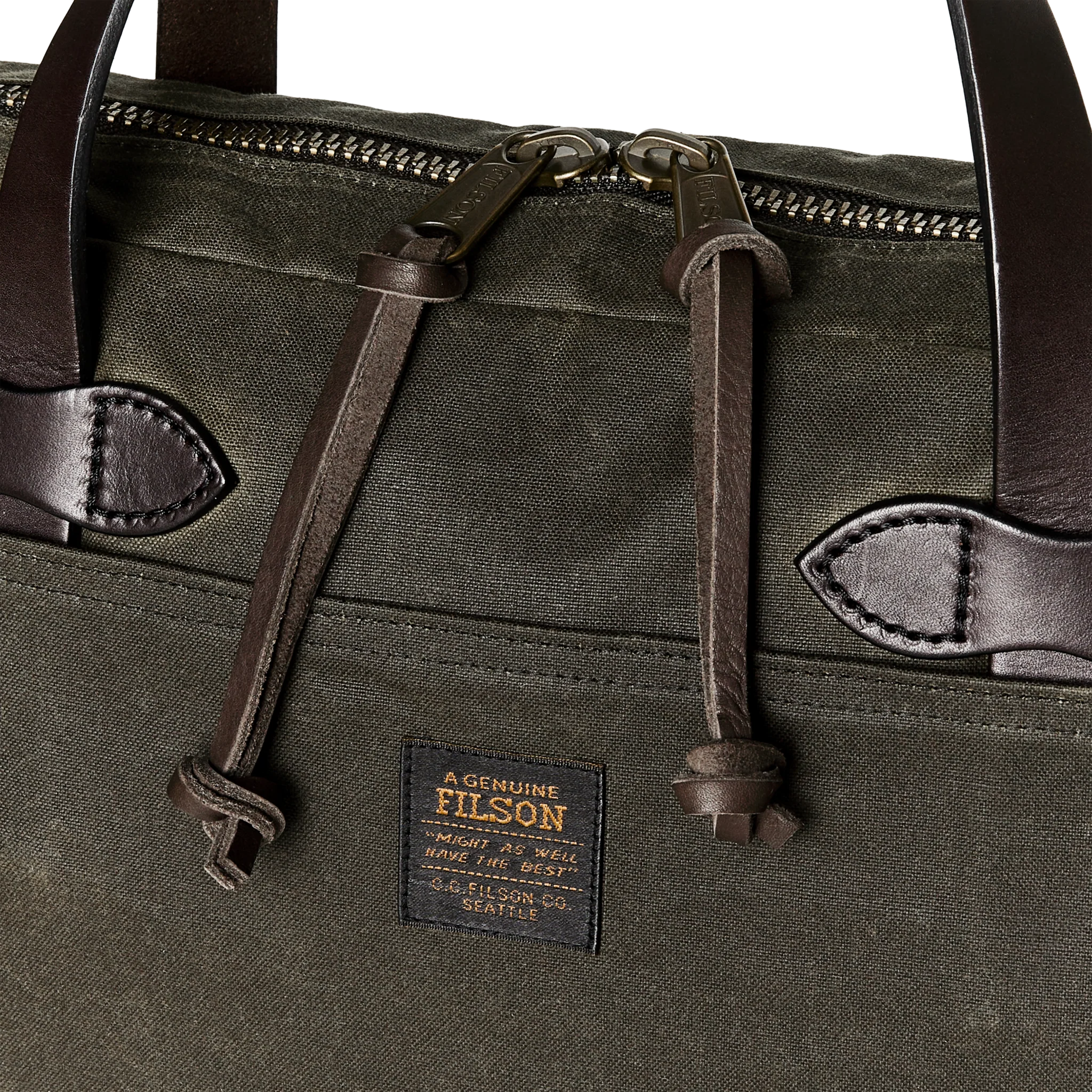 Tin Cloth Compact Briefcase, Otter Green