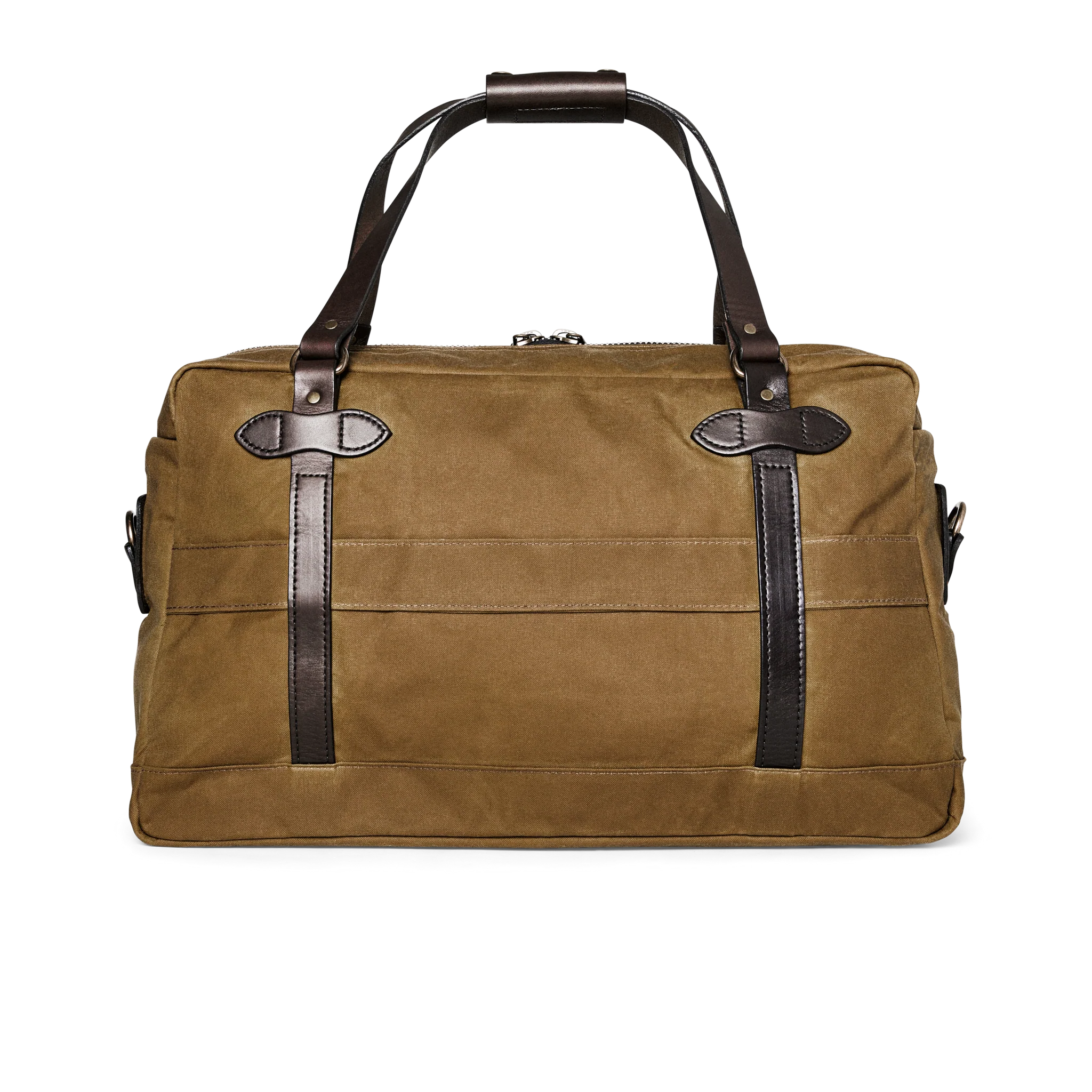 48 Hr Tin Cloth Duffle, Dark Tan and Brass