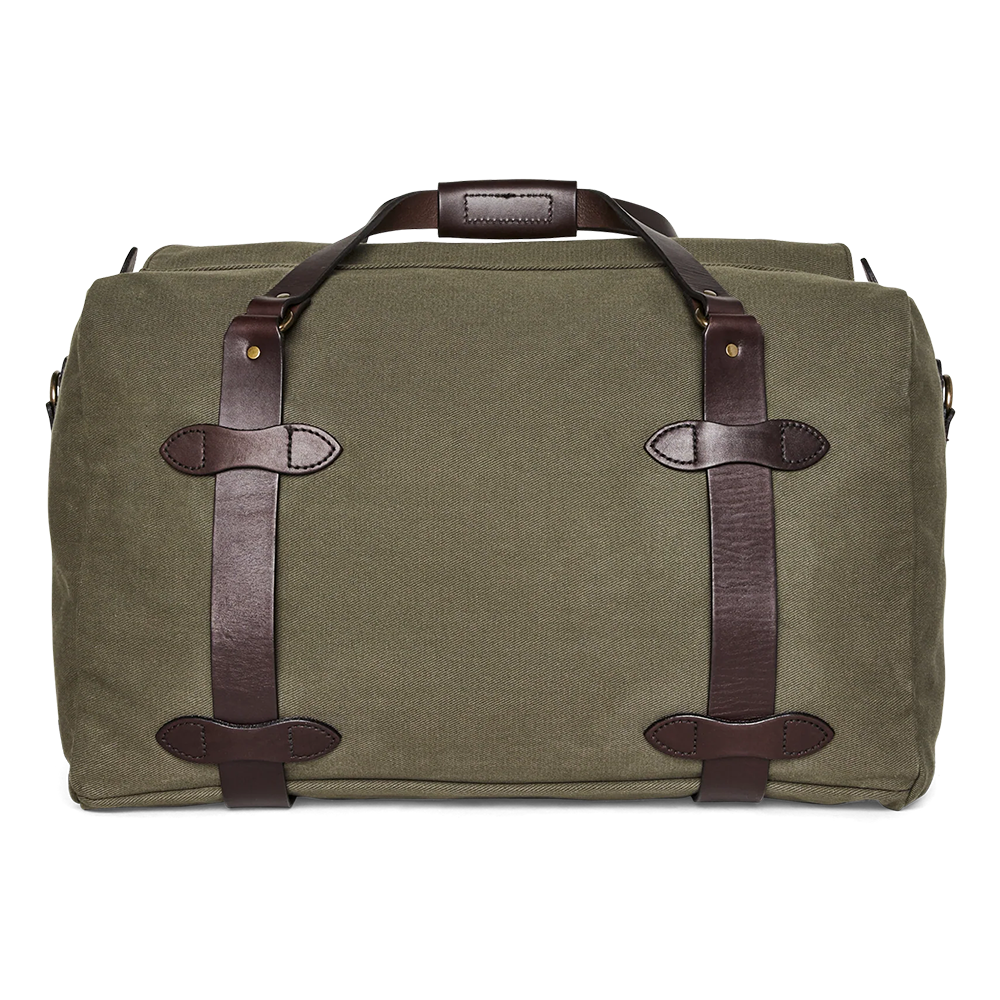 Medium Rugged Twill Duffle Bag, Otter Green