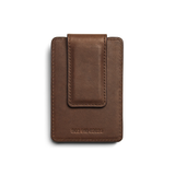Magnetic Money Clip Card Wallet, Medium Brown