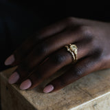 Armach Three-Stone Diamond Organic Engagement Ring