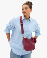 Adjustable Crossbody Strap, Plummy Checkered