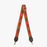 Adjustable Crossbody Strap, Tan with Bright Poppy/Navy Petite Ciao
