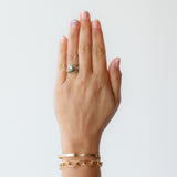 Asymmetrical Rose Cut Pyrite Ring