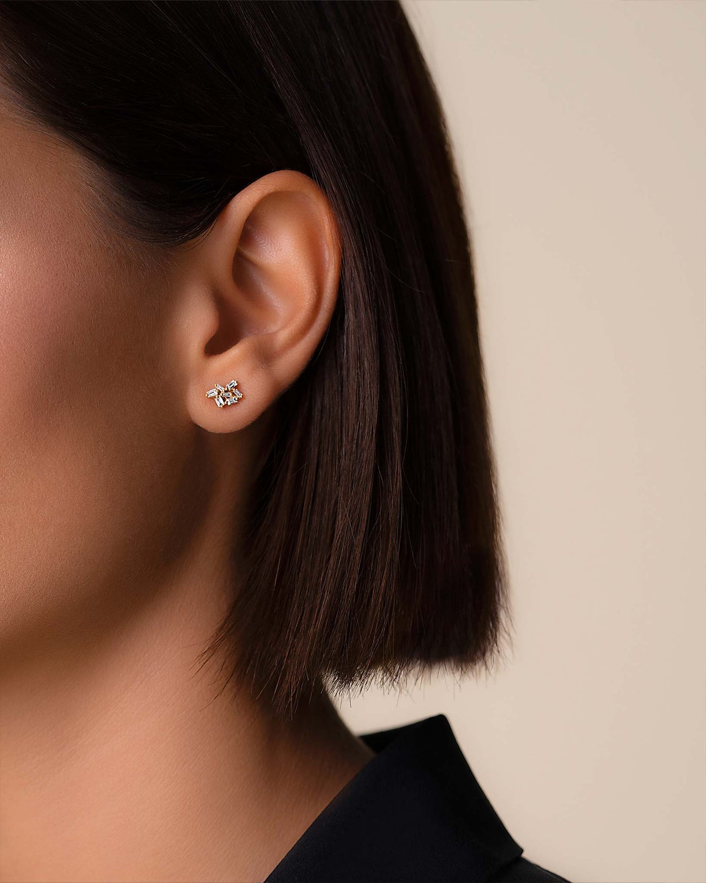 Suzanne Kalan | 18k Small Cluster Diamond Fireworks Stud Earrings