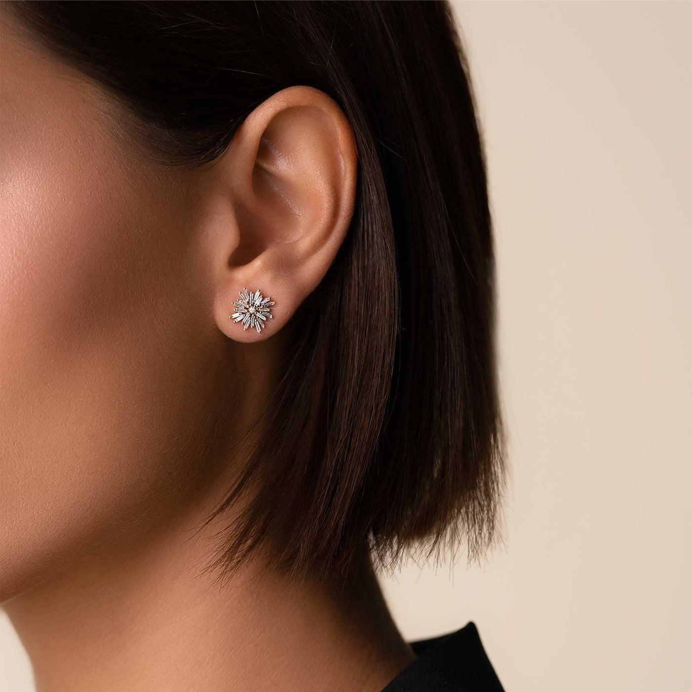 Classic Diamond Spark Stud Earrings