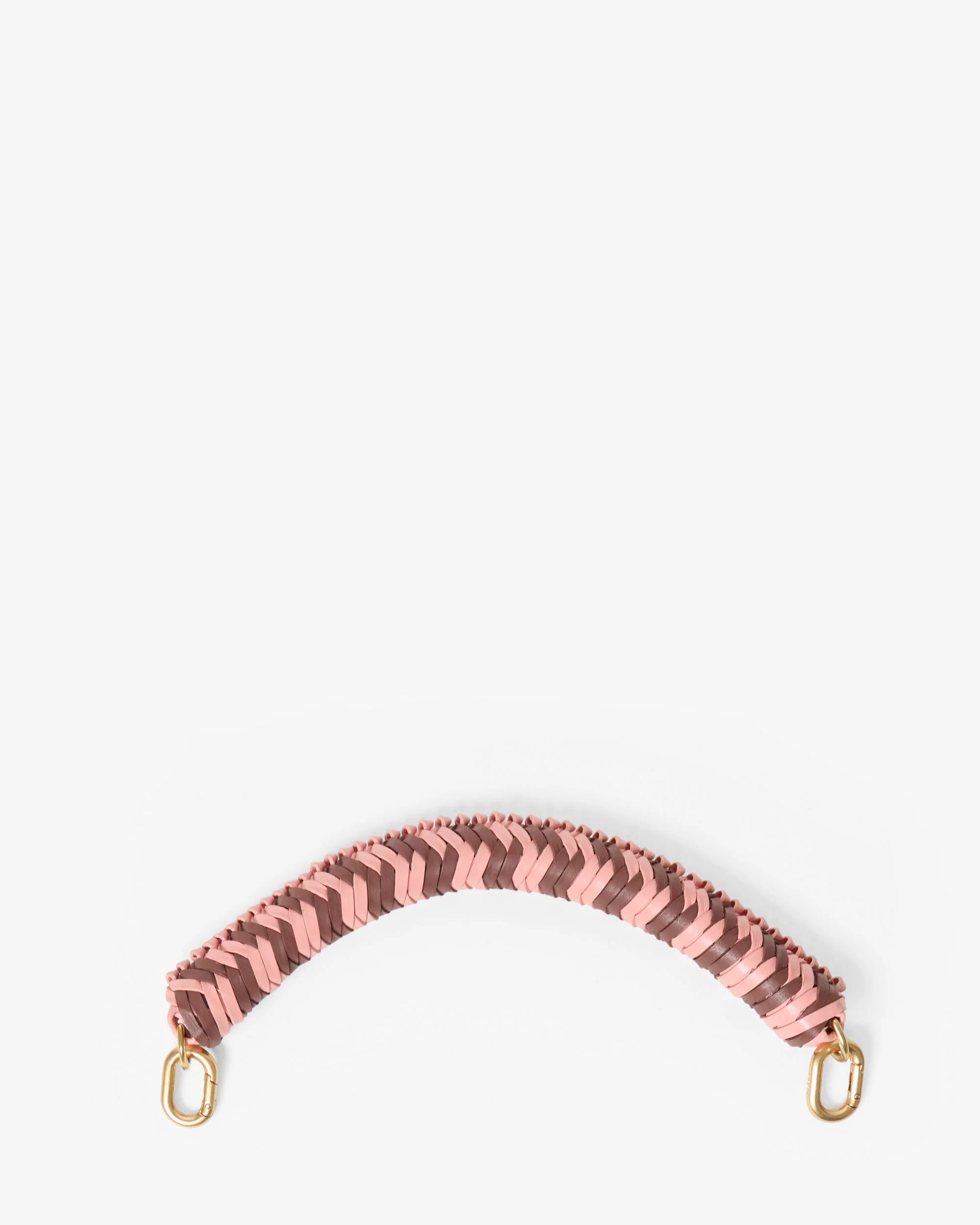 Braided Top Handle, Rose Clay/Mulberry