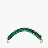 Braided Top Handle, Green Apple/Black