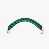 Braided Top Handle, Green Apple/Black