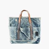 Construction Tote, Faded Denim Moon