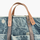 Construction Tote, Faded Denim Moon