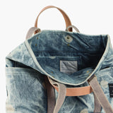 Construction Tote, Faded Denim Moon