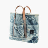 Construction Tote, Faded Denim Moon