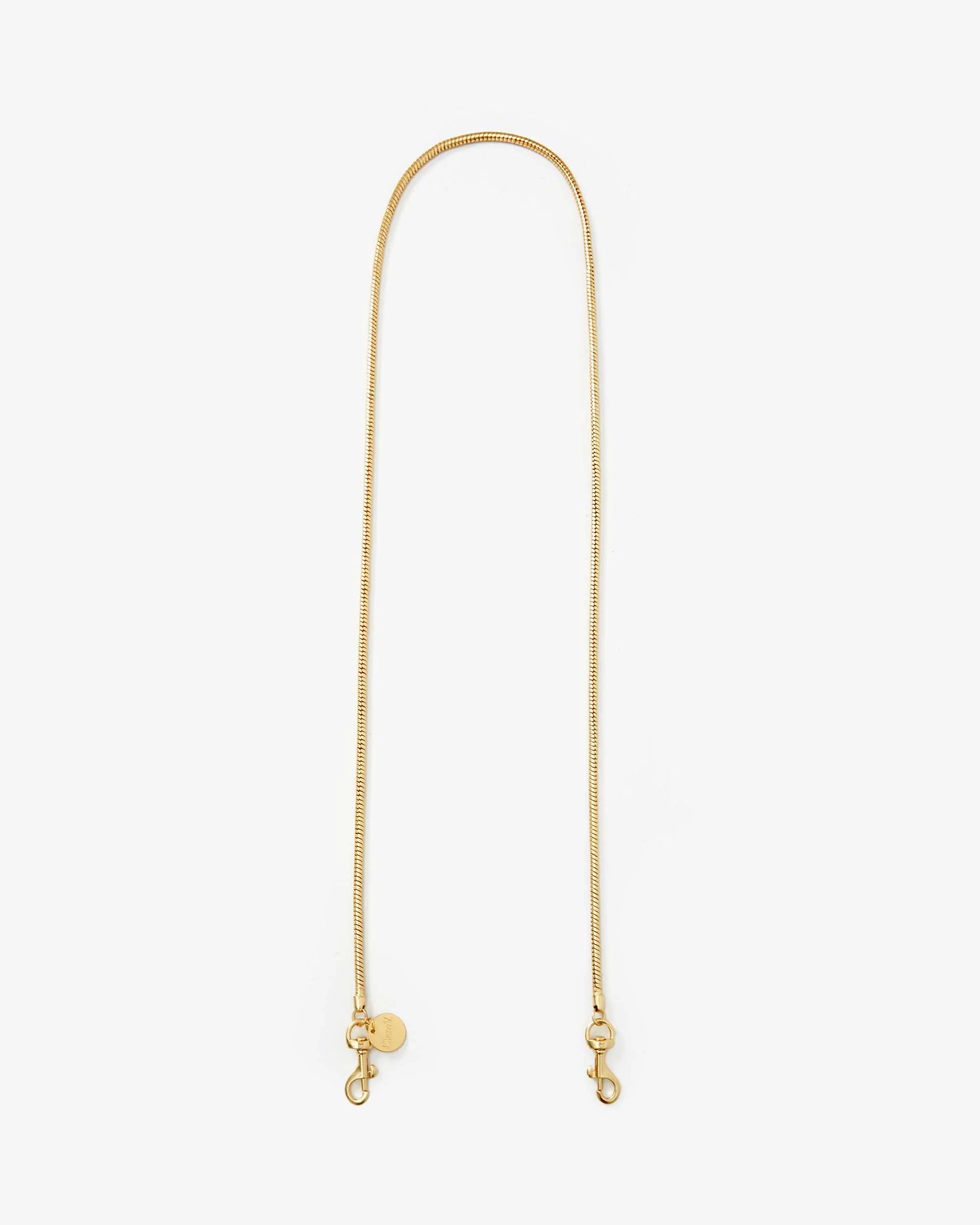 Snake Chain Crossbody Strap, Vintage Gold