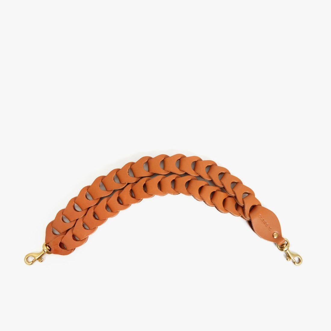 Double Veg Link Shortie Strap, Tan Cuoio