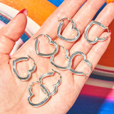Sterling Heart Helium Hoops