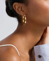 Monday Mood Hoop Earrings with Diamonds