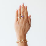 Royal Amethyst Ring with Salt and Pepper Diamonds