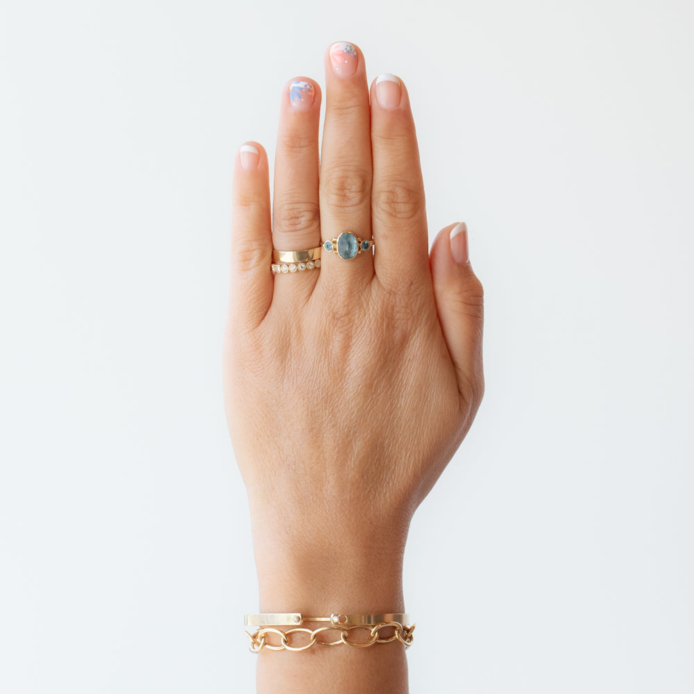 Aquamarine and Blue Zircon Ring