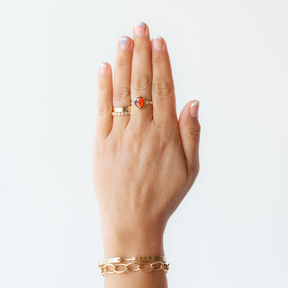 Hessonite Garnet Ring