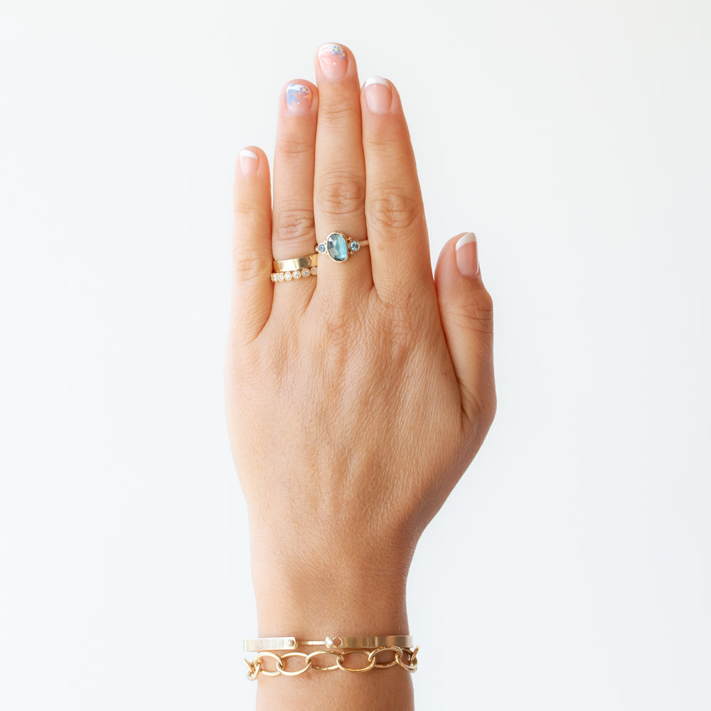 London Blue Topaz and Blue Zircon Ring