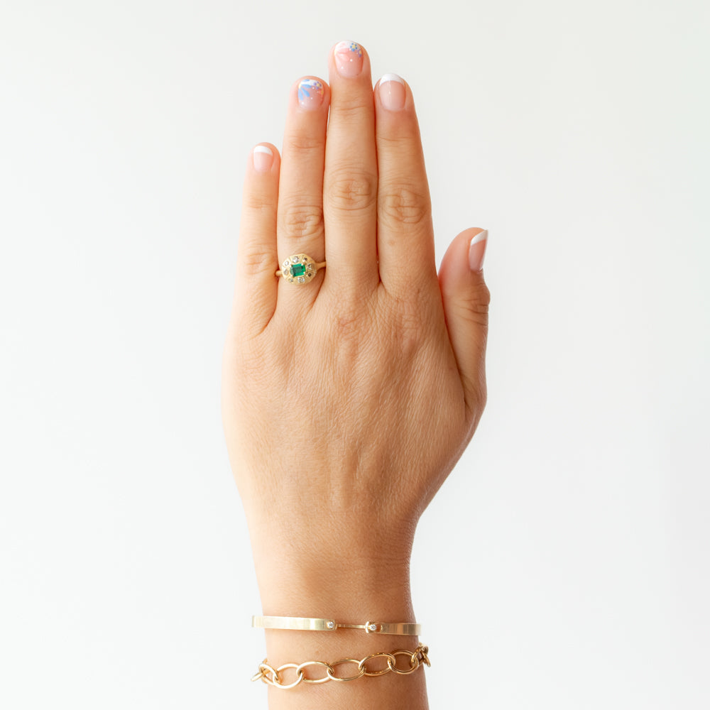 Canata Emerald and Diamond Ring