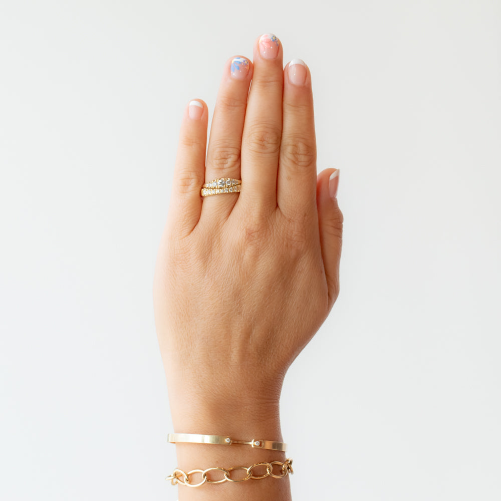 Grand Pave Diamond Rubidoux Ring