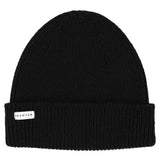 Ribbed Merino Beanie, Black