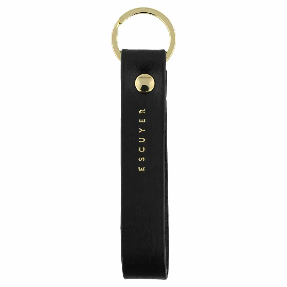 Leather Keychain, Black