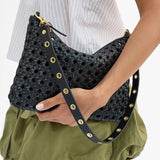 Shoulder Strap, Black with Grommets