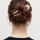 French Hair Pin, Blue Horn
