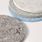 Round Coasters 4 Pack, Cobblestone Multi