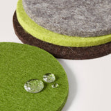 Round Coasters 4 Pack, Forest Multi