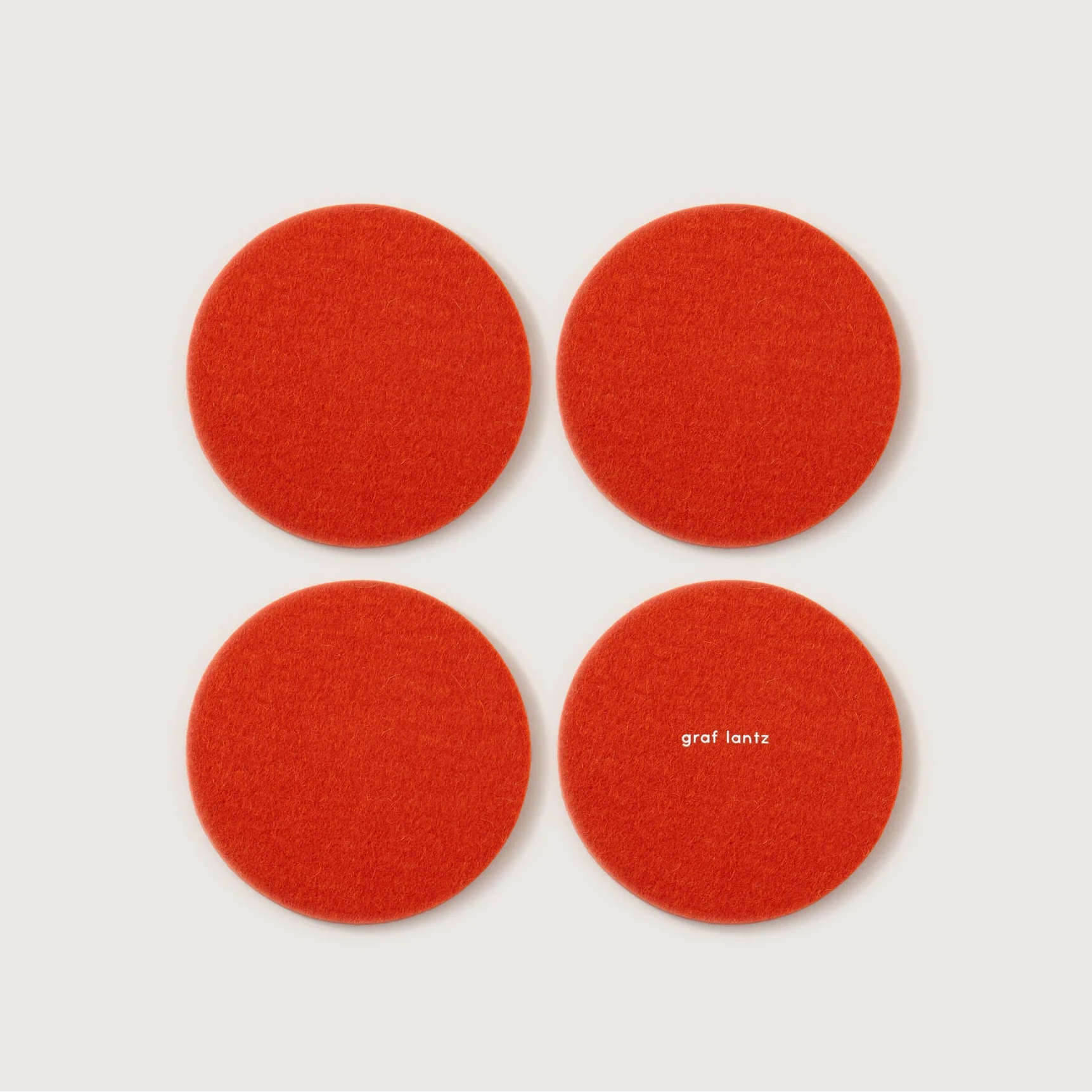 Round Coasters 4 Pack, Orange