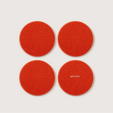 Round Coasters 4 Pack, Orange